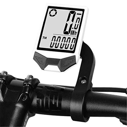 Cycling Computer : CuteLife Bike Odometer Bike Computer Wireless Speedometer Odometer Bike Speedometer (Color : White2, Size : ONE SIZE)