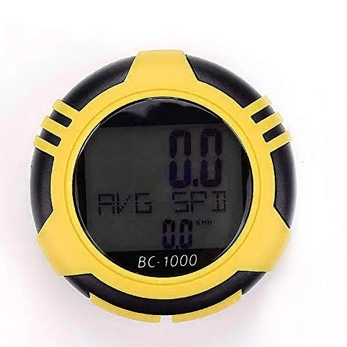 Cycling Computer : Cxraiy-SP Bike Speedometer Bicycle Wireless Waterproof Code Bike Stopwatch Road Bike Mountain Bike Speedometer Odometer Riding Equipment (Color : Black yellow, Size : One size)