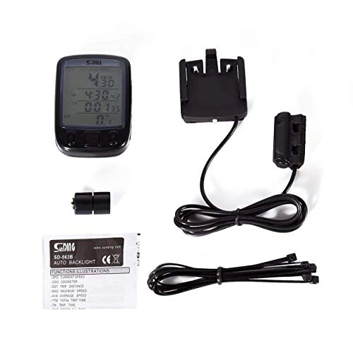 Cycling Computer : Cycle Bicycle Bike LCD Computer Odometer Speedometer With Backlight Monitor Bikes' Speed Distance And Riding Time