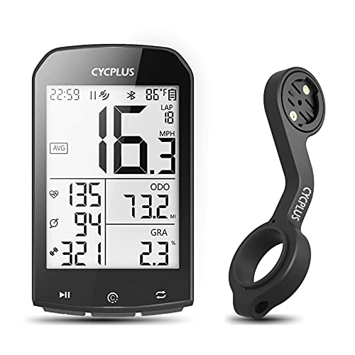 Cycling Computer : CYCPLUS M1 GPS Bike Computer 2.9 Inch LCD Display Waterproof Bicycle Tracker Speedometer and Odometer with Bike Computer Holder Z2