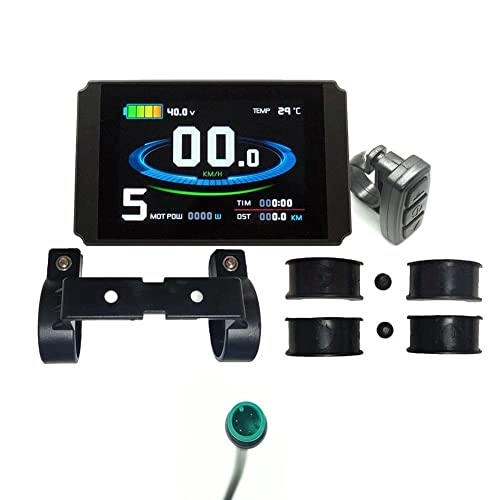 Cycling Computer : DHHHC Bicycle Lithium Battery Modification KT-LCD8H Intelligent Color Screen LCD Instrument