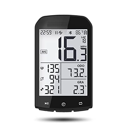Cycling Computer : DSMGLSBB GPS Bike Computer, 2.9 Inch LCD Display Bicycle Speedometer And Odometer with Speed / Cadence Sensor for Outdoor Men Women Teens Bikers