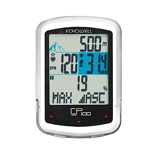 Cycling Computer : Echowell CP100Wireless Bike Computer with Heart Rate Monitor, Cadence and Altimeter