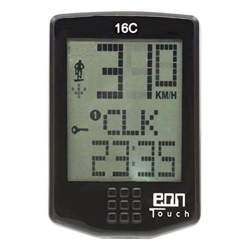 Cycling Computer : Echowell Eon Touch 16C Cycle Computer - Black
