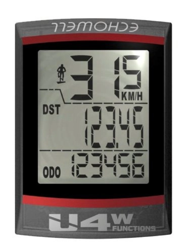 Cycling Computer : Echowell U4W Digital Wireless Cycle Computer (Grey)