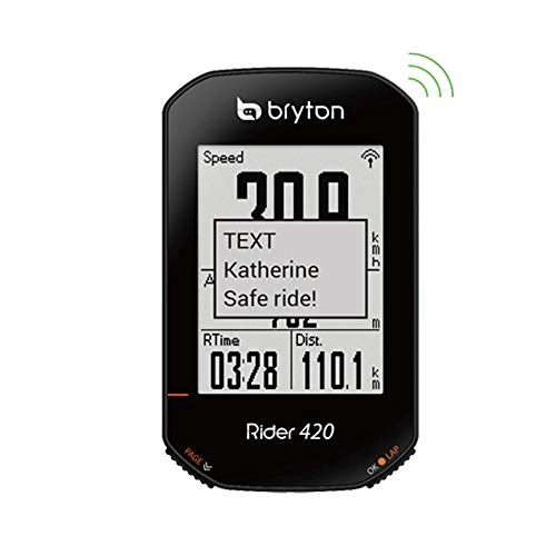 Cycling Computer : Elikliv Bryton Rider 420 GPS Cycling Computer Enabled Bicycle / Bike Computer and Bryton mount Waterproof wireless speedometer New 2020