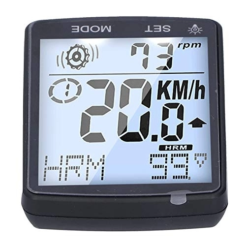 Cycling Computer : Eulbevoli Bicycle Speedometer, 2.8in Large Screen Easy Installation Cycling Odometer Clear Reading for Motorcycles(White)