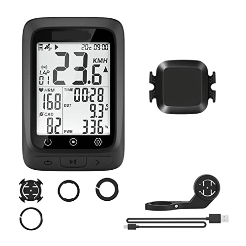 Cycling Computer : FANGFANG TRUSTTWO BC107 Smart Wireless Bike GPS Computer Bicycle Odometer MTB Road Cycle Bluetooh ANT+ Waterproof Speedometer (Color : Packge A)