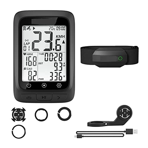 Cycling Computer : FANGFANG TRUSTTWO BC107 Smart Wireless Bike GPS Computer Bicycle Odometer MTB Road Cycle Bluetooh ANT+ Waterproof Speedometer (Color : Packge C)