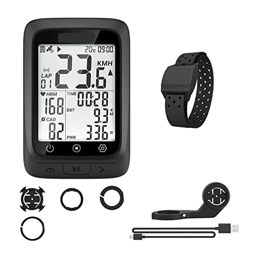 Cycling Computer : FANGFANG TRUSTTWO BC107 Smart Wireless Bike GPS Computer Bicycle Odometer MTB Road Cycle Bluetooh ANT+ Waterproof Speedometer (Color : Packge D)