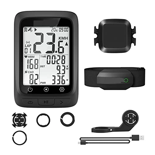 Cycling Computer : FANGFANG TRUSTTWO BC107 Smart Wireless Bike GPS Computer Bicycle Odometer MTB Road Cycle Bluetooh ANT+ Waterproof Speedometer (Color : Packge F)