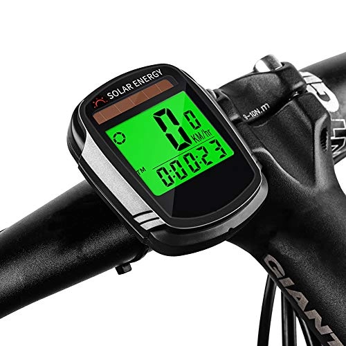 Cycling Computer : FDGBCF Bike Computer Speedometer Odometer Multifunctional Cycling Computer Rainproof Solar Power Bicycle Wireless Computer