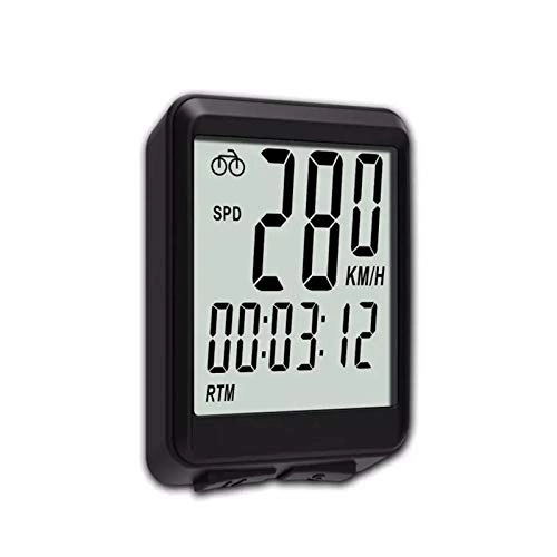 Cycling Computer : Feixunfan Bike Computer Wireless 15 Functions LCD Digital Odometer Bike Computer Entry Level Computer for Bicycle Enthusiasts (Color : Black, Size : ONE SIZE)