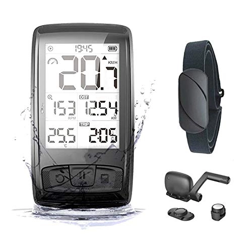 Cycling Computer : FENGHU Function Bike Odometer Wireless Bicycle Computer Road Cycling Bike Speedometer Speed Cadence Sensor Mtb Bluetooth Ant+ Heart Rate Monitor