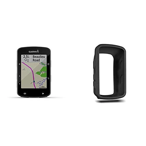 Cycling Computer : Garmin Edge 520 Plus Advanced GPS bike computer for competing and navigation, Black & Edge 520 Protective Silicone Case - Black