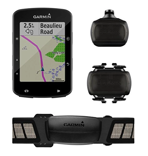 Cycling Computer : Garmin Edge 520 Plus Speed and Cadence Bundle, GPS Cycling / Bike Computer for Competing and Navigation, Includes Additional Sensors / Heart Rate Monitor