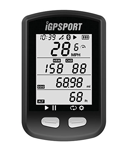 Cycling Computer : GPS Bike Computer Wireless Waterproof iGPSPORT iGS10 Auto Backlight Screen Cycling Computer Support Heart Rate Monitor and Speed Cadence Sensor ANT+ Connection