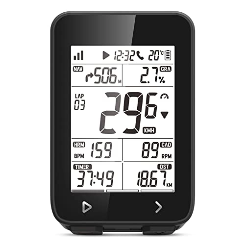 Cycling Computer : GPS Cycling Computer BT5.0 ANT+ Rechargeable IPX7 Water Resistant Bike with GPS Navigation Incoming Call Reminder