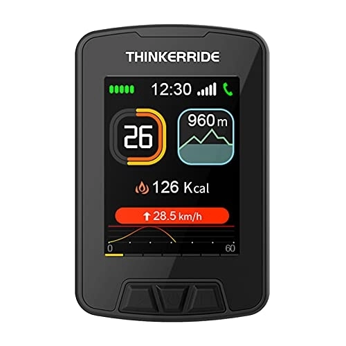 Cycling Computer : GPS Wireless Bike Computer Waterproof Bicycle Odometer with Large Color LCD Screen Maps & Navigation Rechargeable Cycling Speedometer for Bike E-Bike E-Scooter Balance Bike