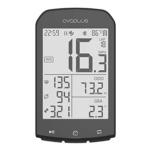 Cycling Computer : GYAM GPS Bike Computer Wireless Bicycle Odometer and Speedometer Waterproof Heart Rate Tracker LCD Display for Cycling Accessories Outdoor Exercise Tool
