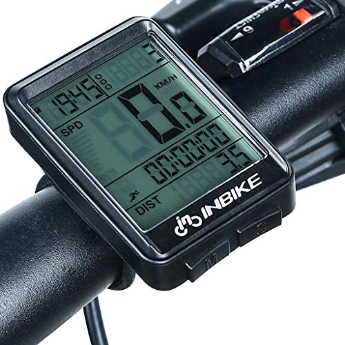 Cycling Computer : HKYMBM Bike Computer, Simple But Powerful Wireless Speedometer & Odometer with Backlight Large HD LCD Display for Outdoor Men Women Teens Bikers