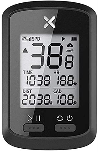 Cycling Computer : hsj WDX- Bike GPS Computer English Version Wireless Speed measurement (Color : Black, Size : One Size)