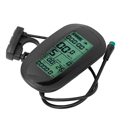 Cycling Computer : Ichiias Password Function Multifunctional Bicycle Odometer, Bicycle Display Meter, Backlight with Waterproof Connector KT-LCD6 for Bicycle Modification Mountain Bike