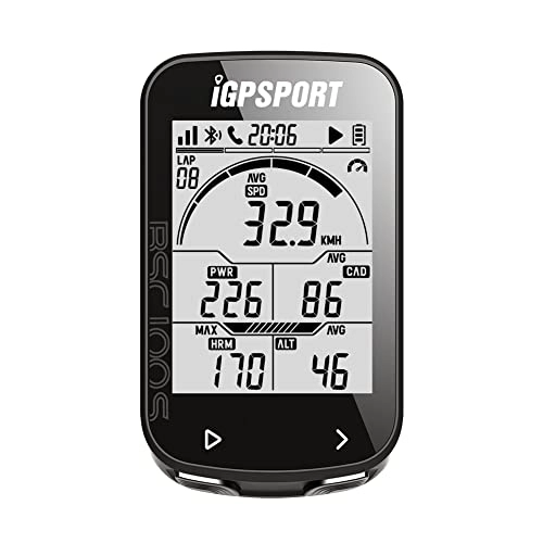 Cycling Computer : iGPSPORT BSC100S Wireless Cycle Computer, Waterproof Bike Computer Cycling Speedometer IPX7 with 2.6 inch Auto Backlight Screen, ANT+ / BLE5.0 Sensors and 40 Hours Battery Life