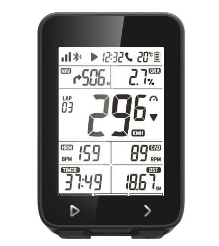 Cycling Computer : iGPSPORT GPS Bike Computer iGS520 Wireless IPX7 Waterproof Cycle Computer with Waypoint Navigation