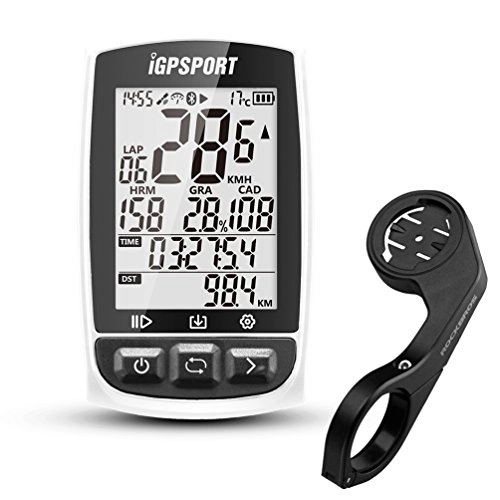 Cycling Computer : iGPSPORT iGS50E Bike Computer with ANT+ Function Waterproof GPS Cycling Computer with Bike Mount White