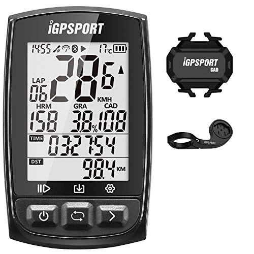 Cycling Computer : iGPSPORT iGS50E Black Wireless Cycle Computer with ANT+ Function Bike Speedometer GPS combo with bike mount Cadence Speed Sensor (Combo 2)