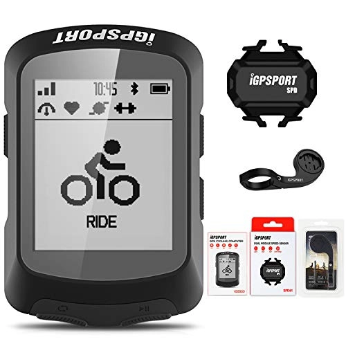 Cycling Computer : iGPSPORT iGS520 Bicycle Computer ANT+ Wireless Multi-Language Cycling Computer GPS Bike Computer combo pack with Heart Rate monitor bike mount Cadence Speed Sensor (Combo 1)