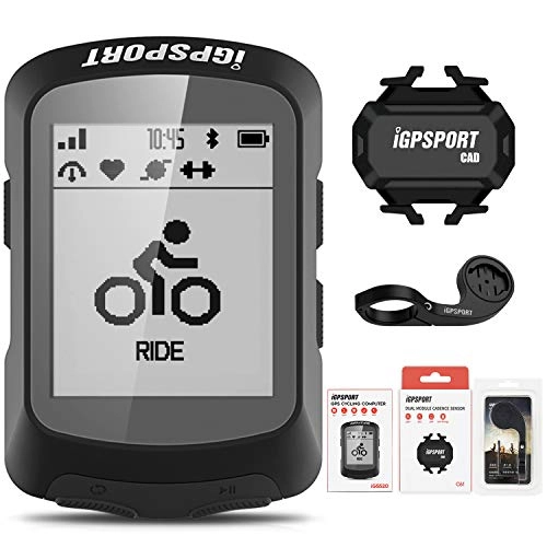 Cycling Computer : iGPSPORT iGS520 Bicycle Computer ANT+ Wireless Multi-Language Cycling Computer GPS Bike Computer combo pack with Heart Rate monitor bike mount Cadence Speed Sensor (Combo 2)