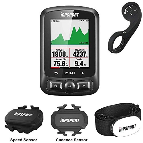 Cycling Computer : iGPSPORT iGS618 GPS Bike Computer, Color Screen Wireless Bicycle Cyclocomputer with Cadence Sensor / Speed Sensor / Heart Rate Monitor / Out-front Bike Mount