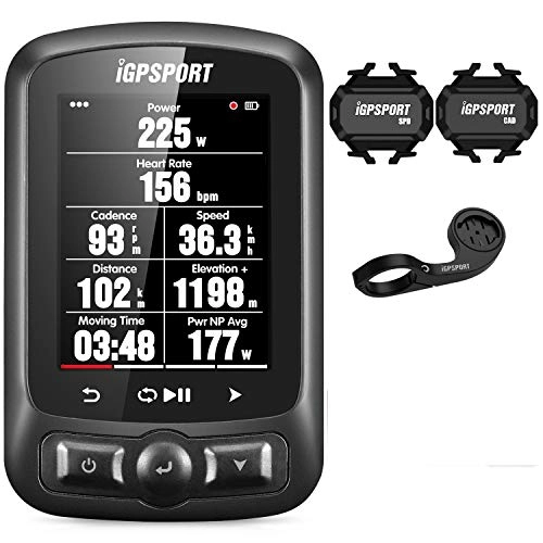 Cycling Computer : iGPSPORT iGS620 Bike Computer Wireless Waterproof GPS 2.2inch color LCD Bicycle Computer with WiFi / ANT+ / Bluetooth combo pack with Heart Rate monitor bike mount Cadence Speed Sensor (Combo 3)