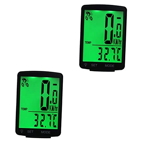 Cycling Computer : INOOMP Bycicle 2pcs Bikes Bikes Bicicleta Speedometer Bike Wired Speedometer Tachometer Green Sports Appliance Bike Computer Bycicles