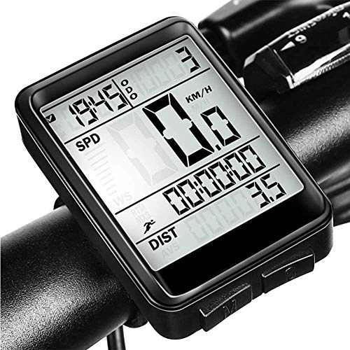 Cycling Computer : J & J Heatile Bike Computer, 2.1 inch Large Screen Bicycle Speedometer and Odometer Wireless Waterproof Multi-Functions Cycling Computers