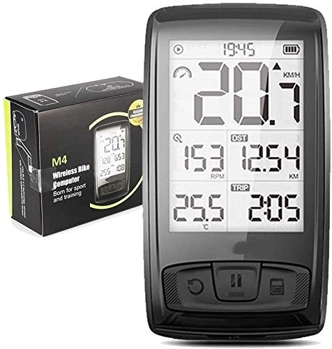 Cycling Computer : J & J Wireless Bike Computer, Bluetooth Cycling Computer IPX5 Waterproof Bicycle Odometer Mileometer 2.5inch 800mAh Battery High-End Cycling Supplies
