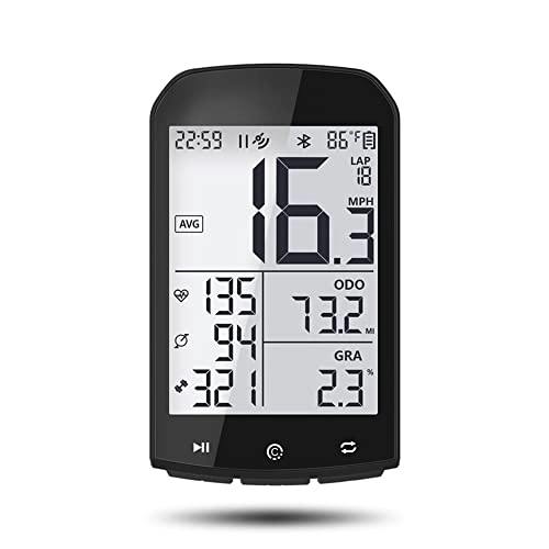 Cycling Computer : JJPRFO GPS Smart Bike Computer, Cycling Computer Support ANT+ & Bluetooth With IPX67 Waterproof, 2.9 Inch Lcd Display, Waterproof GPS Cycling Computer, Black