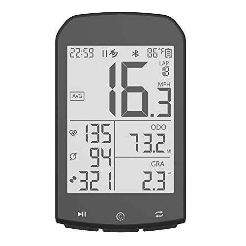Cycling Computer : KADDGN Bike Computer Wireless Cycle Computer with ANT+ Cadence Speed Heart Rate Sensor Waterproof Cycling Computer Speedometer