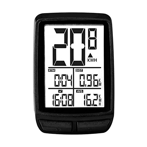 Cycling Computer : koliyn Bicycle computer meter, multi-function LCD backlit waterproof display, automatic standby / wake-up, outdoor cycling equipment speedometer, White