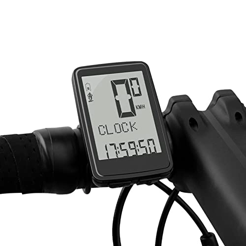 Cycling Computer : koliyn Bicycle tachymeter, 2.4G signal transmission 24 function LCD backlit display with cadence sensor Bicycle cadence codemeter, White