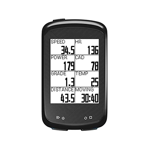 Cycling Computer : koliyn Bicycle wireless smart computer with GPS speed monitoring Outdoor cycling equipment Multi-function waterproof backlit display, Black