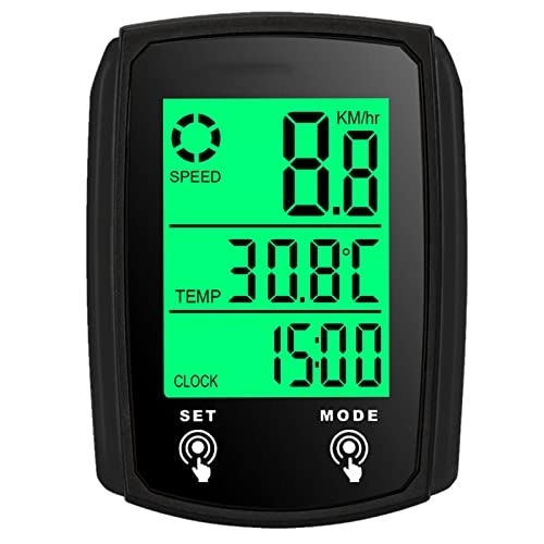 Cycling Computer : koliyn Multi-function bike computer with touch button Wired waterproof speedometer odometer LCD backlit display Suitable for outdoor cycling gear