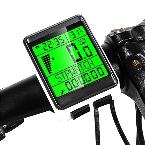 Cycling Computer : koliyn Multi-functional cycling computer, small wireless bicycle speedometer, odometer, LCD backlight display, automatic awakening of outdoor cycling code table