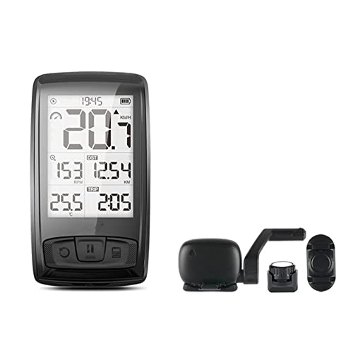 Cycling Computer : koliyn Multifunctional cycling computer, Bluetooth wireless speed / tread frequency sensor, outdoor riding speed meter, odometer, LCD backlight display, IPX5 waterproof