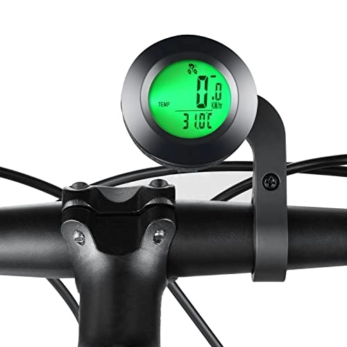 Cycling Computer : koliyn Tricolor backlit bike computer meter, round waterproof wireless bike speedometer odometer Automatic start / stop