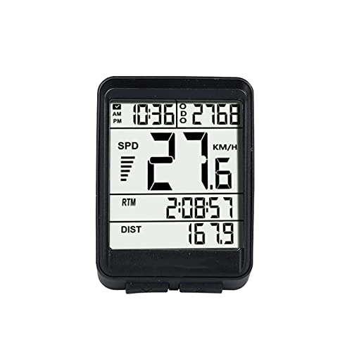 Cycling Computer : koliyn Wireless bike computer meter, outdoor cycling equipment tachometer odometer Multi-function LCD backlit waterproof display, White