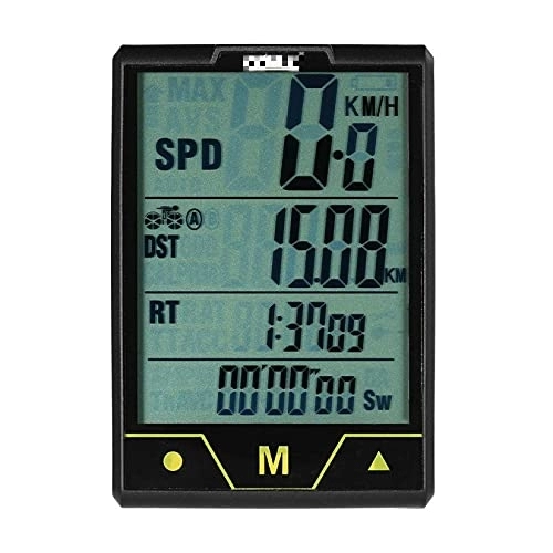 Cycling Computer : KUANDARGG Bike SpeedometerWireless / Wired Bike Computer Backlight Water Resistant Speedometer Automatic Function Cycling Computer User For Bicycle Enthusiasts, Black, Wired