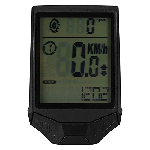 Cycling Computer : KUANDARGG Wireless Cycling Computer Bike Speedometer Rainproof Backlight LCD BIke Odometer Speedometer For Bicycle Enthusiasts, Black, One Size